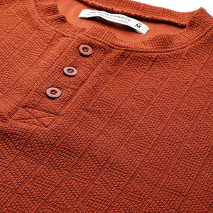 Men's Rust Relaxed Fit Self Design Sweatshirt