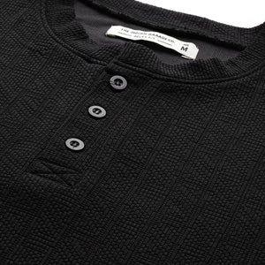 Men's Black Relaxed Fit Self Design Sweatshirt