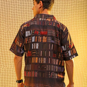 Men's Brown Oversized Fit Graphic Shirt