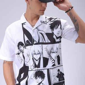 Men's Black Oversized Fit Graphic Shirt
