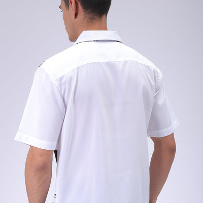 Men's Black Oversized Fit Graphic Shirt