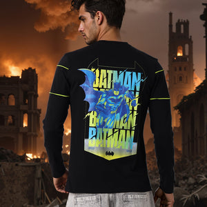Men's Batman Back Print Slim Fit T-shirt