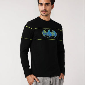 Men's Batman Back Print Slim Fit T-shirt