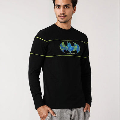 Men's Batman Back Print Slim Fit T-shirt