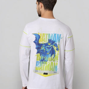 Men's Slim Fit Batman Back Print T-Shirt