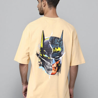 Men's Oversized Batman Back Print T-Shirt