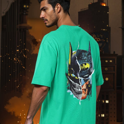 Men's Oversized Batman Back Print T-Shirt