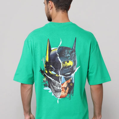 Men's Oversized Batman Back Print T-Shirt