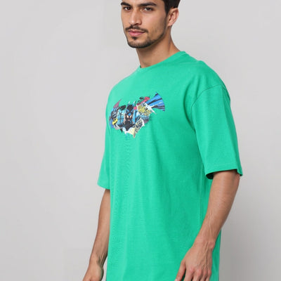 Men's Oversized Batman Back Print T-Shirt