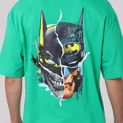 Men's Oversized Batman Back Print T-Shirt