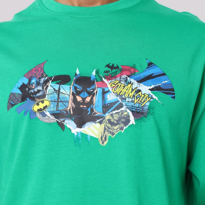 Men's Oversized Batman Back Print T-Shirt