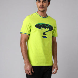 Men's Slim Fit Character Print Crew Neck T-shirt