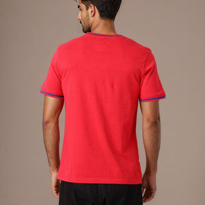 Men's Slim Fit Character Print Crew Neck T-shirt