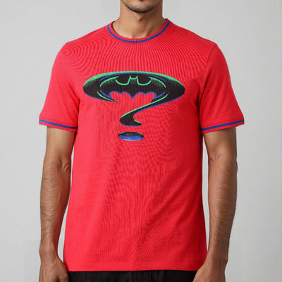 Men's Slim Fit Character Print Crew Neck T-shirt