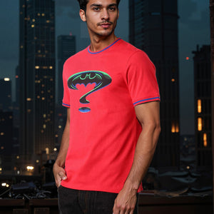 Men's Slim Fit Character Print Crew Neck T-shirt