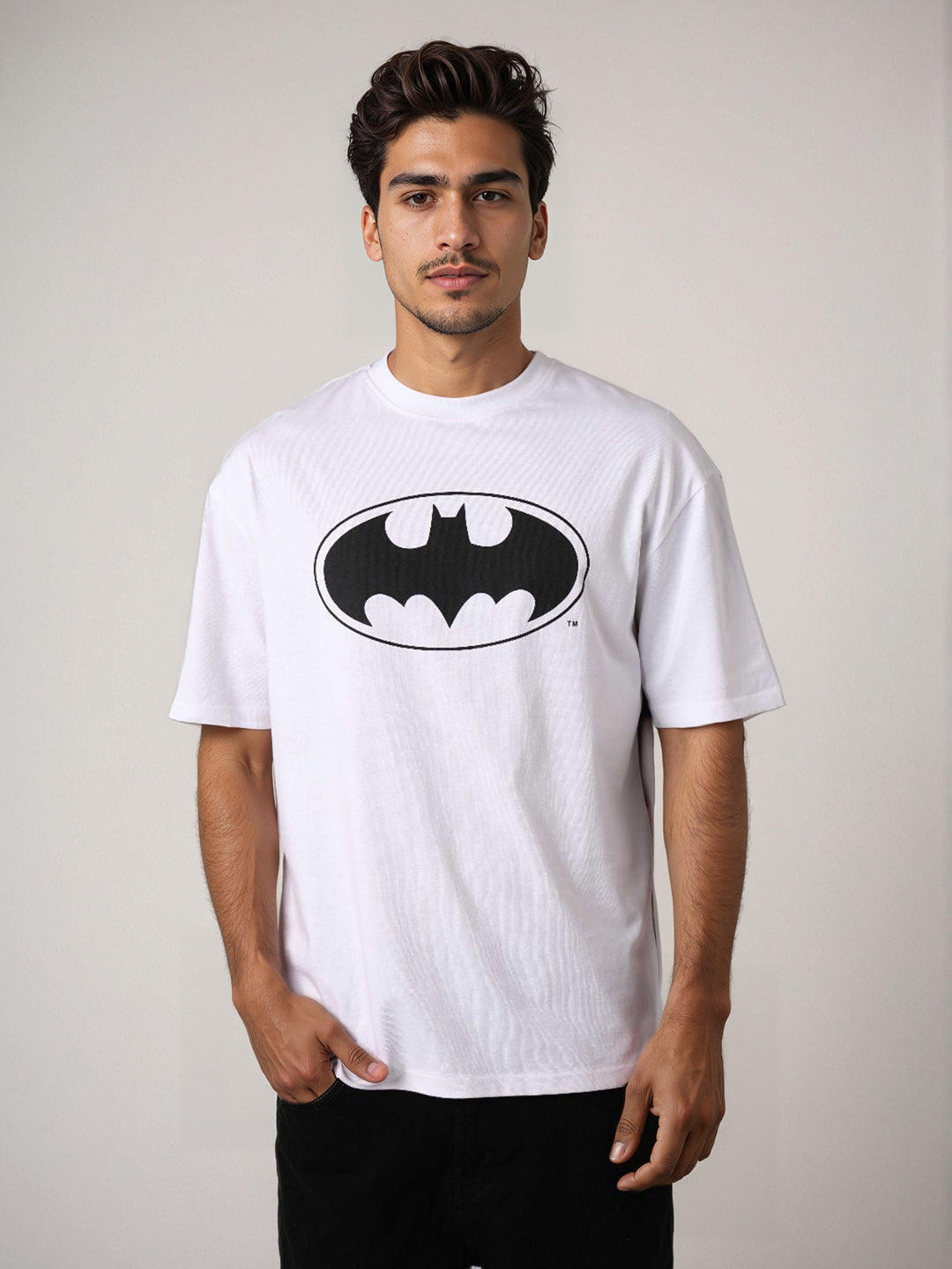 Men's Batman Printed Boxy Fit T-shirt
