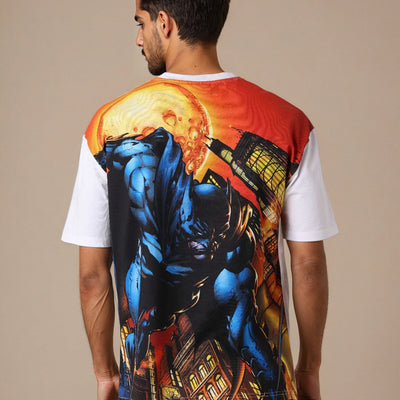 Men's Batman Printed Boxy Fit T-shirt