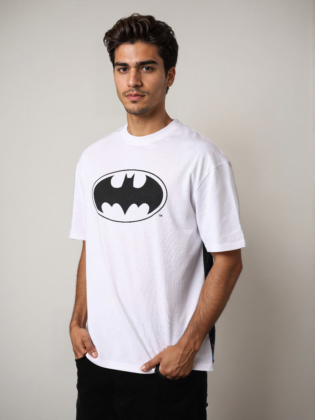 Men's Batman Printed Boxy Fit T-shirt