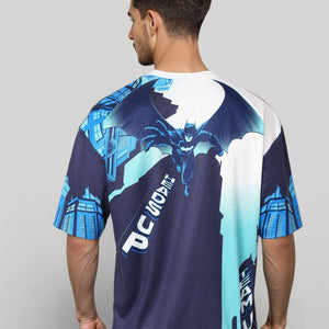 Men's Oversized Batman Back Print T-Shirt