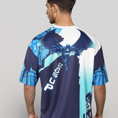 Men's Oversized Batman Back Print T-Shirt