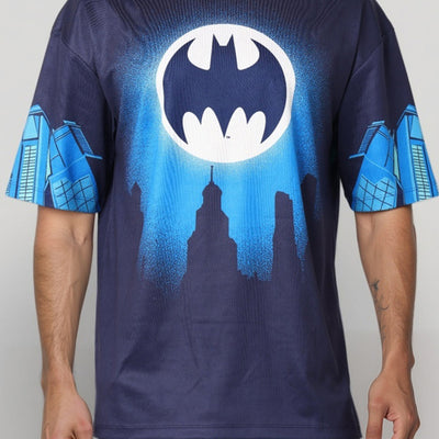 Men's Oversized Batman Back Print T-Shirt
