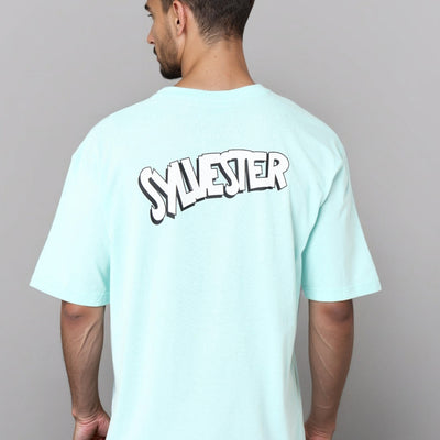 Men's Boxy Fit Looney Tunes Back Print T-Shirt