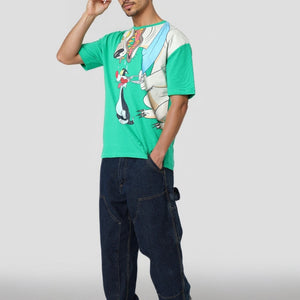 Men's Boxy Fit Looney Tunes Print T-Shirt