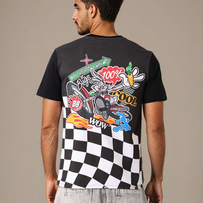 Men's Bugs Bunny Printed Slim Fit T-shirt