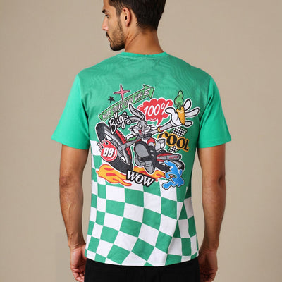 Men's Bugs Bunny Back Printed Slim Fit T-shirt