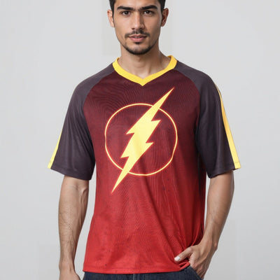 Men's Boxy Fit Flash Print T-Shirt