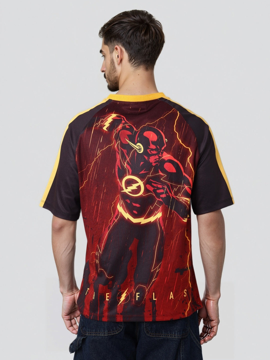 Men's Boxy Fit Flash Print T-Shirt