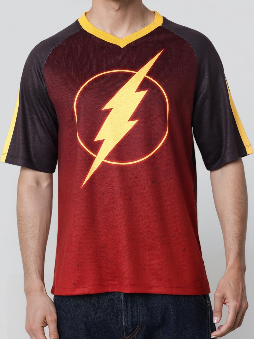 Men's Boxy Fit Flash Print T-Shirt