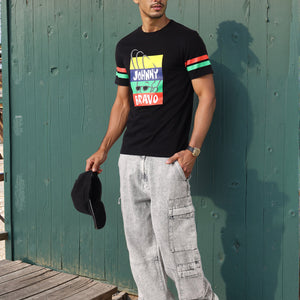 Men's Johnny Bravo Printed Slim Fit T-shirt