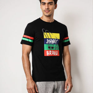 Men's Johnny Bravo Printed Slim Fit T-shirt