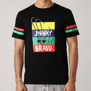Men's Johnny Bravo Printed Slim Fit T-shirt