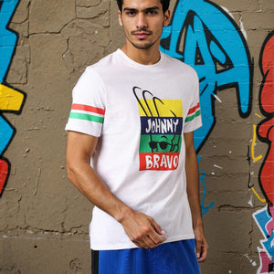 Men's Johnny Bravo Printed Slim Fit T-shirt