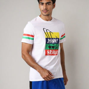 Men's Johnny Bravo Printed Slim Fit T-shirt