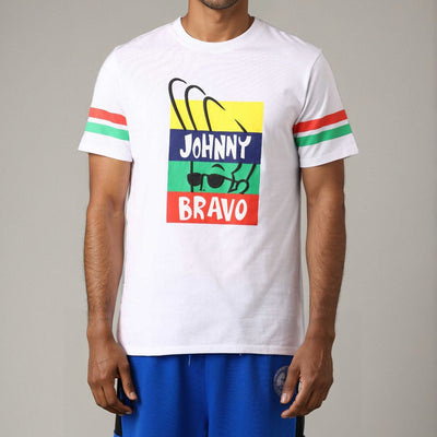 Men's Johnny Bravo Printed Slim Fit T-shirt