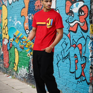 Men's Slim Fit Character Print Crew Neck T-shirt