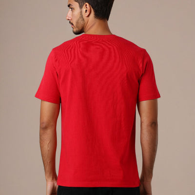 Men's Slim Fit Character Print Crew Neck T-shirt