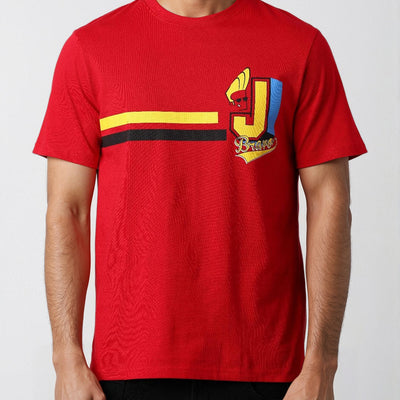 Men's Slim Fit Character Print Crew Neck T-shirt