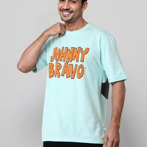 Men's Boxy Fit Johnny Bravo Back Print T-Shirt