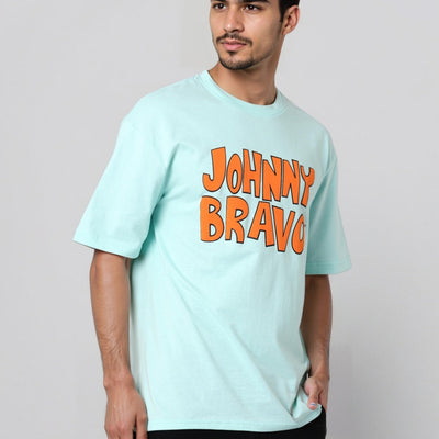 Men's Boxy Fit Johnny Bravo Back Print T-Shirt