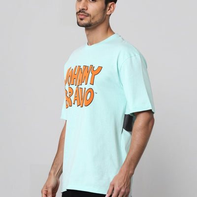 Men's Boxy Fit Johnny Bravo Back Print T-Shirt
