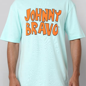 Men's Boxy Fit Johnny Bravo Back Print T-Shirt