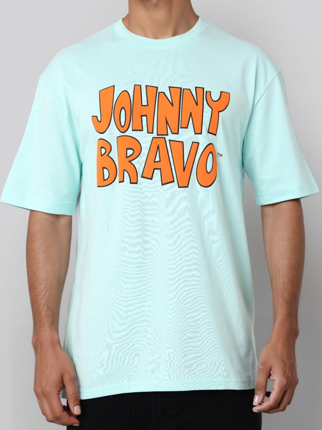Men's Boxy Fit Johnny Bravo Back Print T-Shirt
