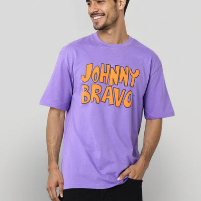 Men's Boxy Fit Johnny Bravo Back Print T-Shirt