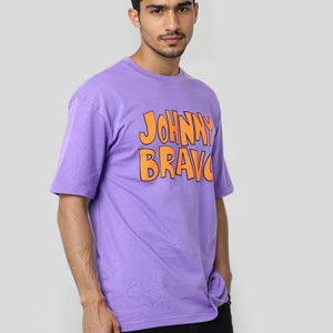 Men's Boxy Fit Johnny Bravo Back Print T-Shirt