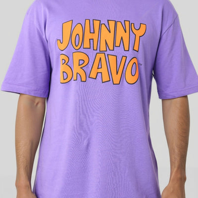 Men's Boxy Fit Johnny Bravo Back Print T-Shirt