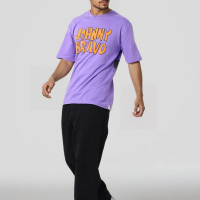 Men's Boxy Fit Johnny Bravo Back Print T-Shirt